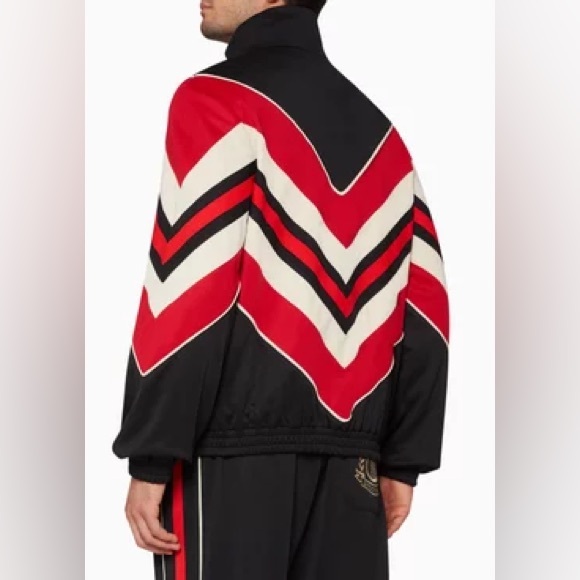 GUCCI Men’s Chevron Jersey Track Jacket N264-22 - Picture 5 of 15